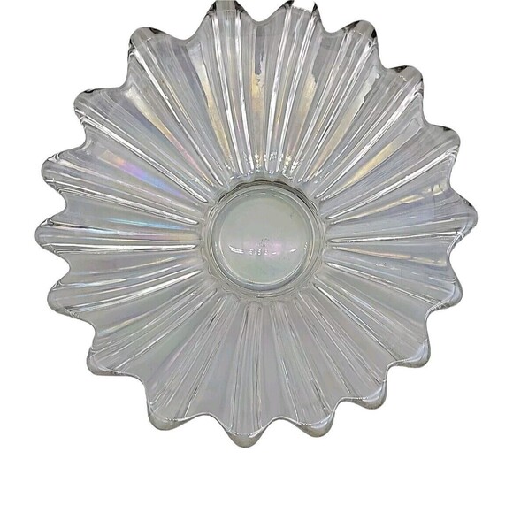 Other - Vintage MCM Federal Celestial Art Glass Bowl Iridescent Starburst Flower Dish